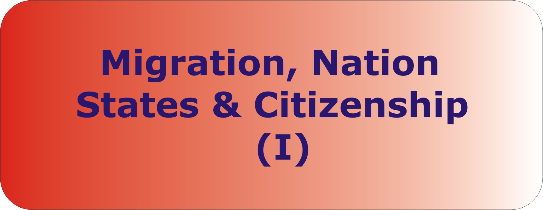 Migration, Nation States and Citizenship (I)