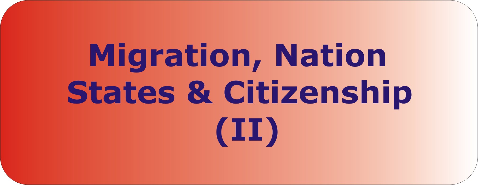 Migration, Nation States and Citizenship (II)