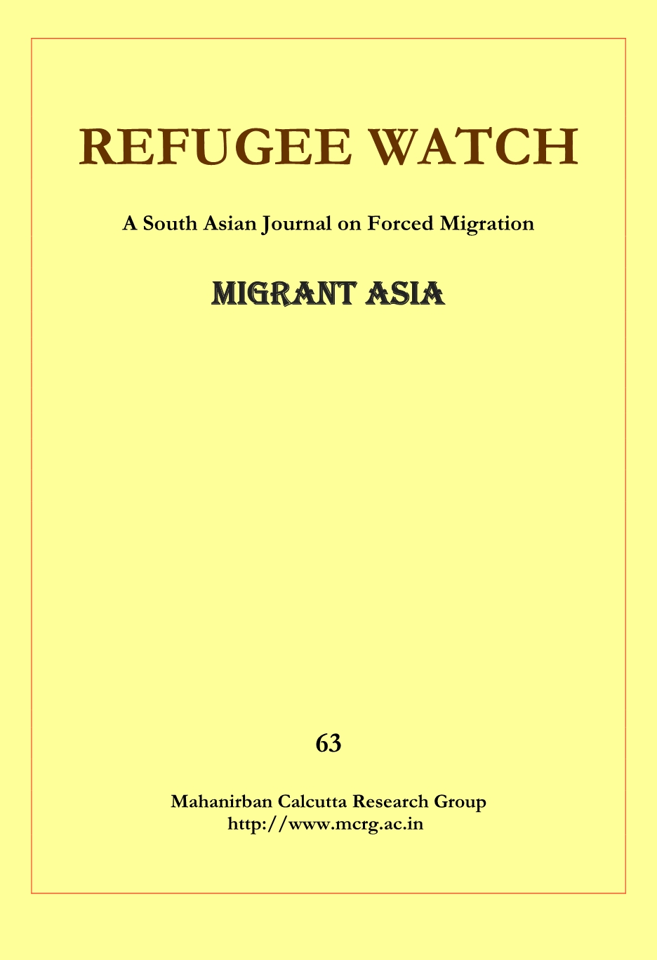 Current Refugee Watch
